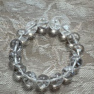 Natural Crystal Bead Stretch Bracelet - Elegant Women's Jewelry